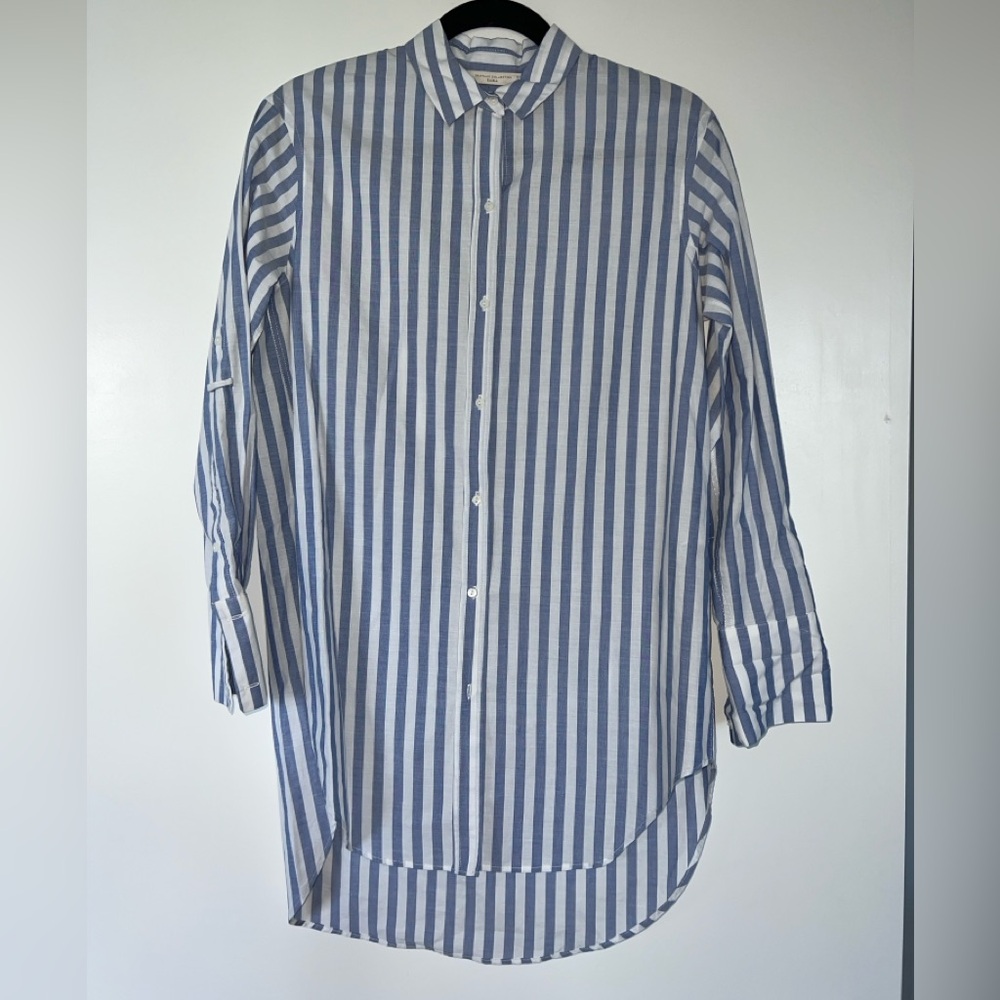 Zara striped button down shirt Sz XS